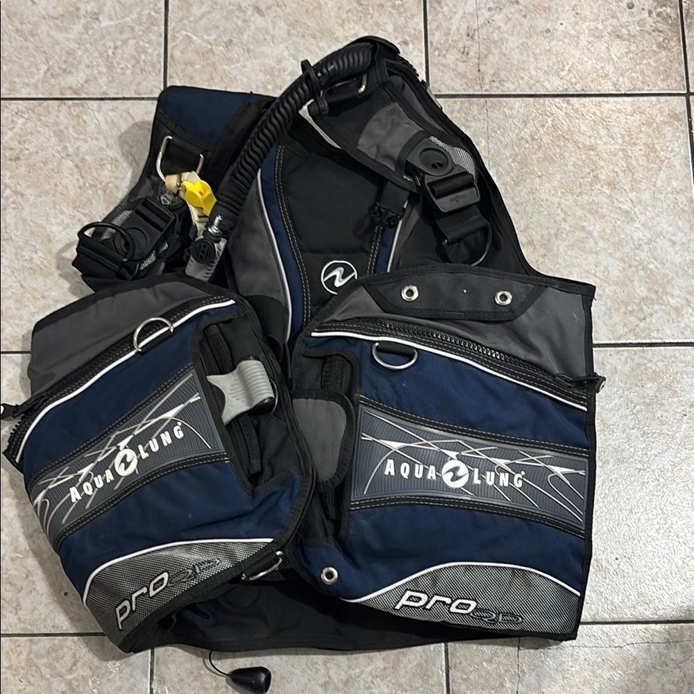 Men's Blue and Black Bag